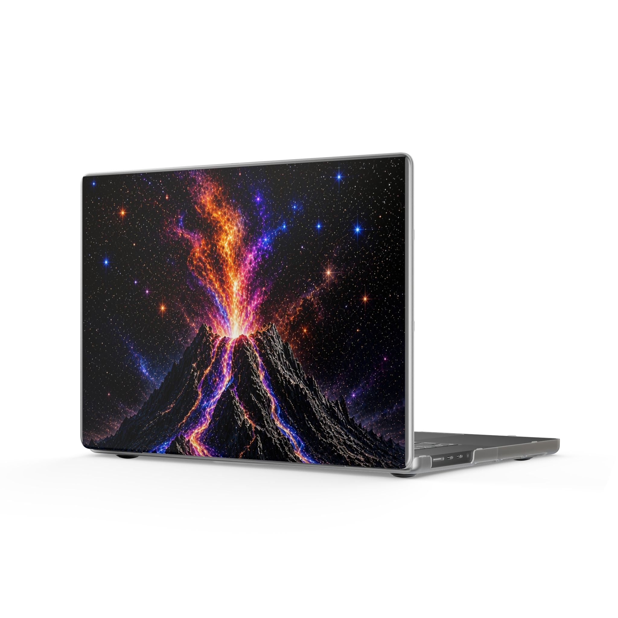 Volcanic Nebula Matte MacBook Case — Cosmic Volcano Laptop Cover