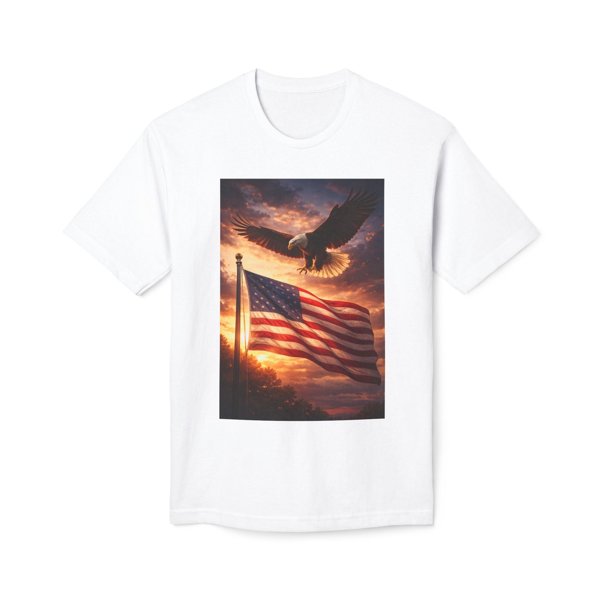 Patriotic Eagle & American Flag T-Shirt