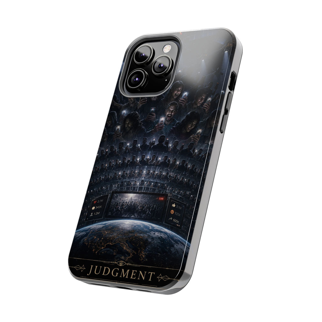 Judgment Graphic Phone Case — Dark Apocalyptic Space Design, Tough Protective Cover