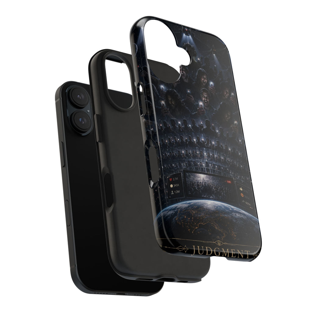 Judgment Graphic Phone Case — Dark Apocalyptic Space Design, Tough Protective Cover