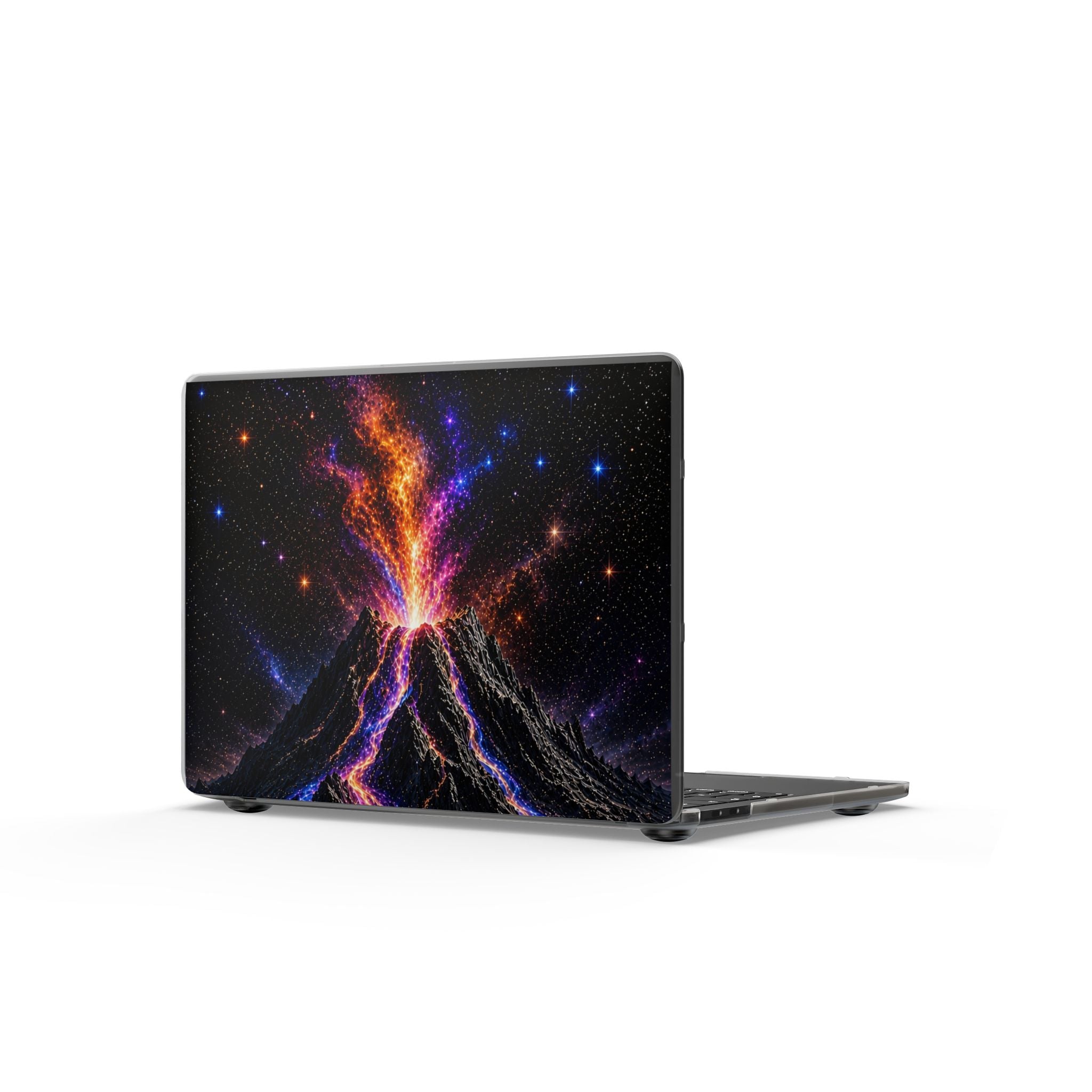 Volcanic Nebula Matte MacBook Case — Cosmic Volcano Laptop Cover