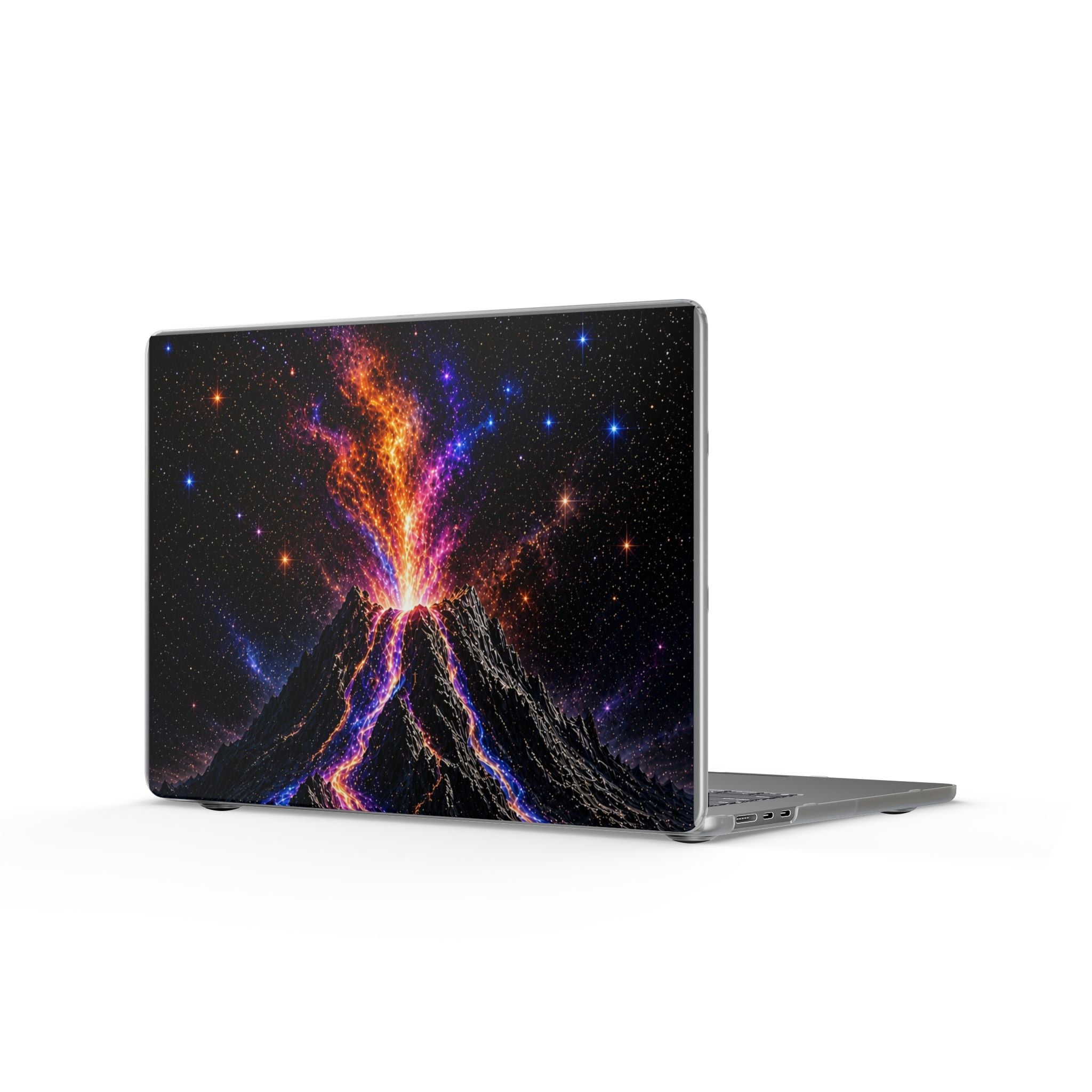 Volcanic Nebula Matte MacBook Case — Cosmic Volcano Laptop Cover