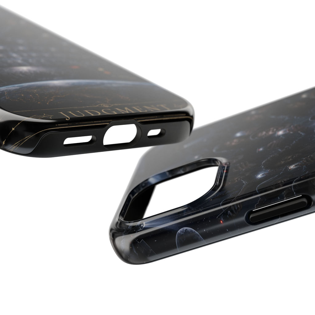 Judgment Graphic Phone Case — Dark Apocalyptic Space Design, Tough Protective Cover