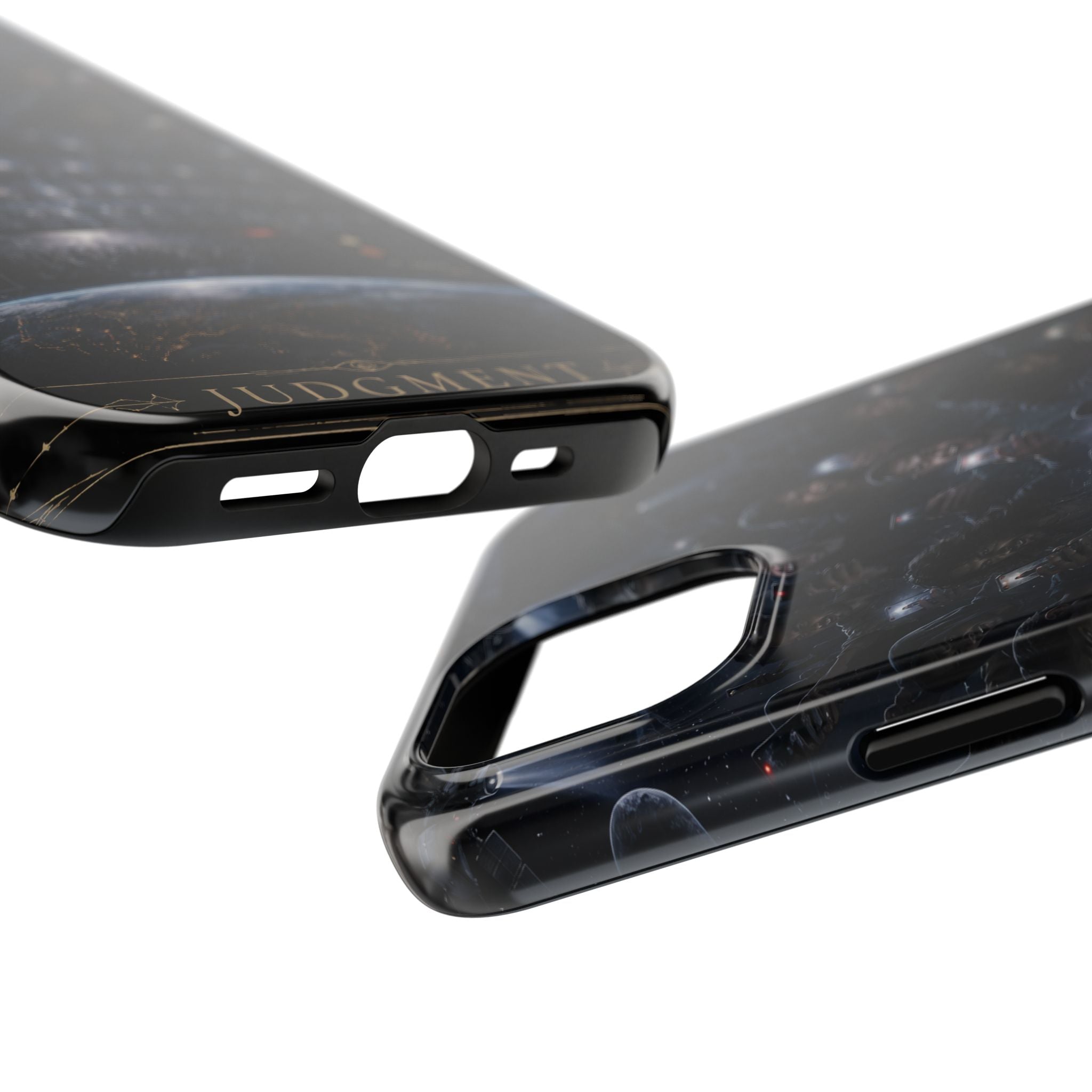 Judgment Graphic Phone Case — Dark Apocalyptic Space Design, Tough Protective Cover