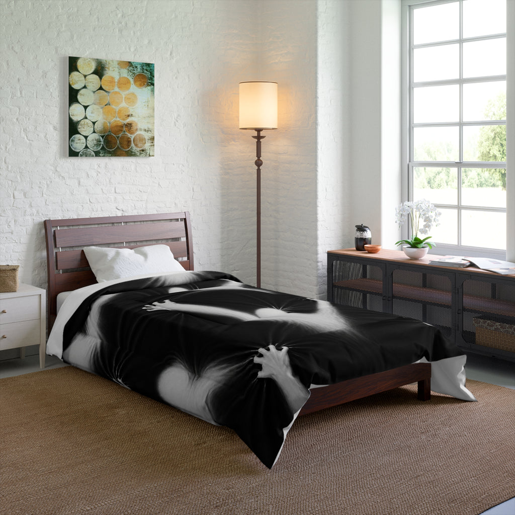 Ghostly Hands Comforter – Spooky Black Haunted Bedding for Halloween