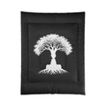 Tree of Love Comforter — Black Silhouette Couples Tree Bedding