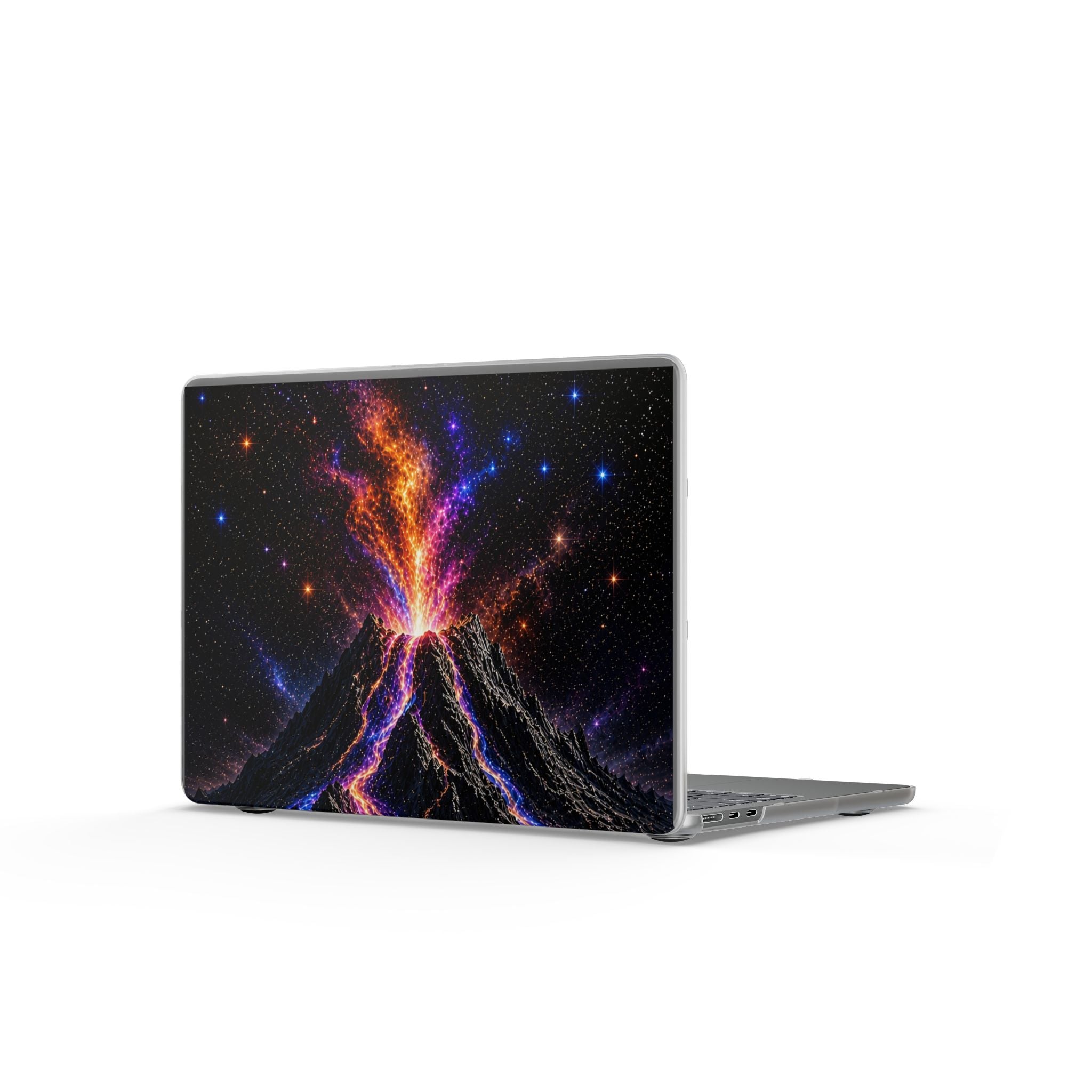 Volcanic Nebula Matte MacBook Case — Cosmic Volcano Laptop Cover