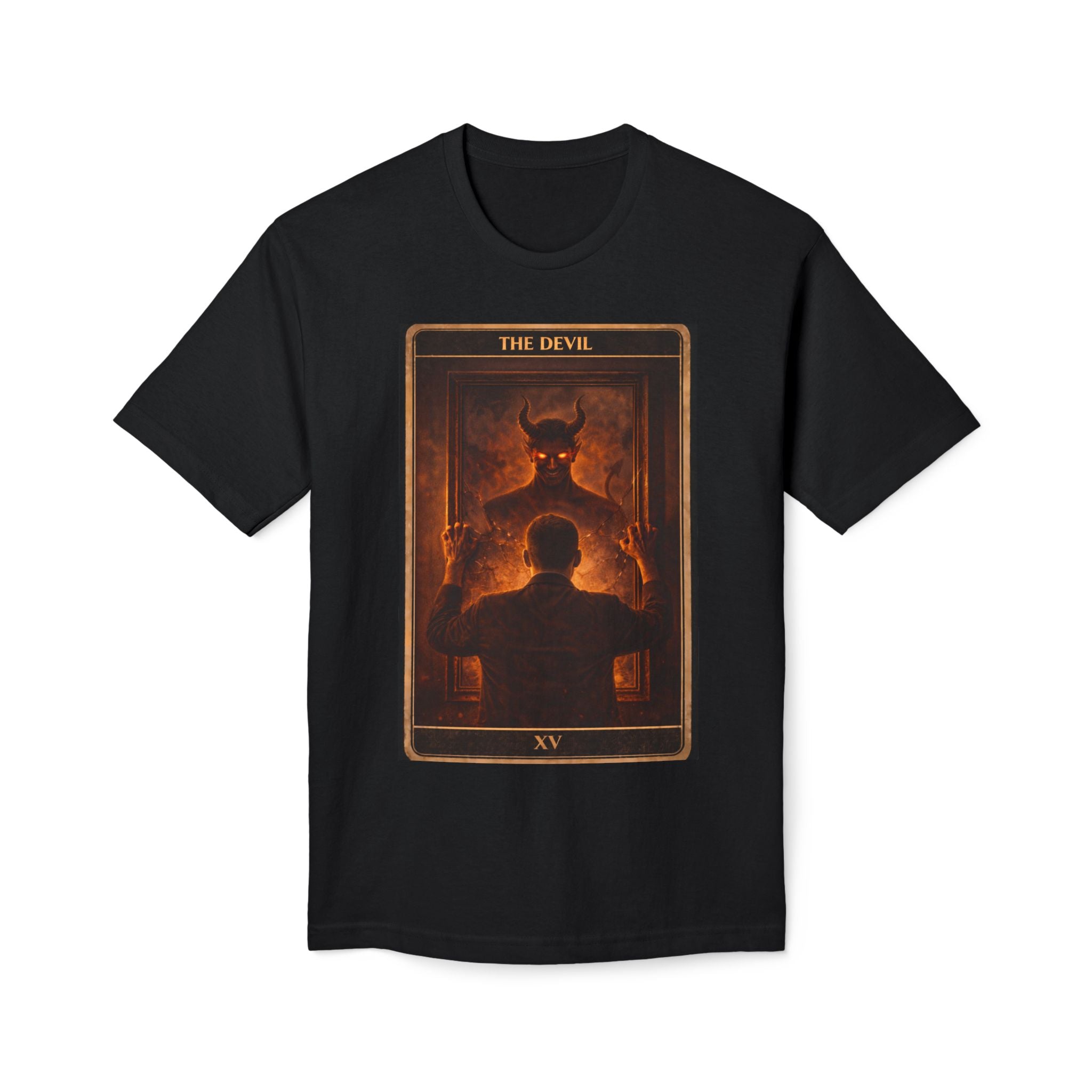The Devil Tarot T-Shirt – Occult Gothic Card Design