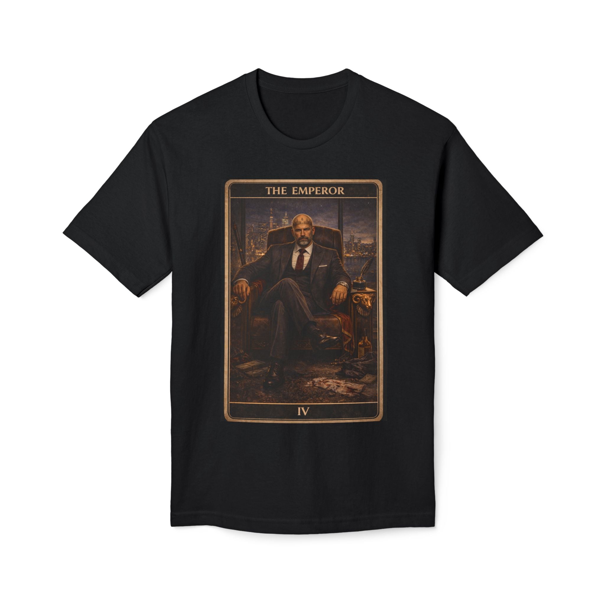 The Emperor Tarot T-Shirt — 'The Emperor IV' Vintage Arcana Design