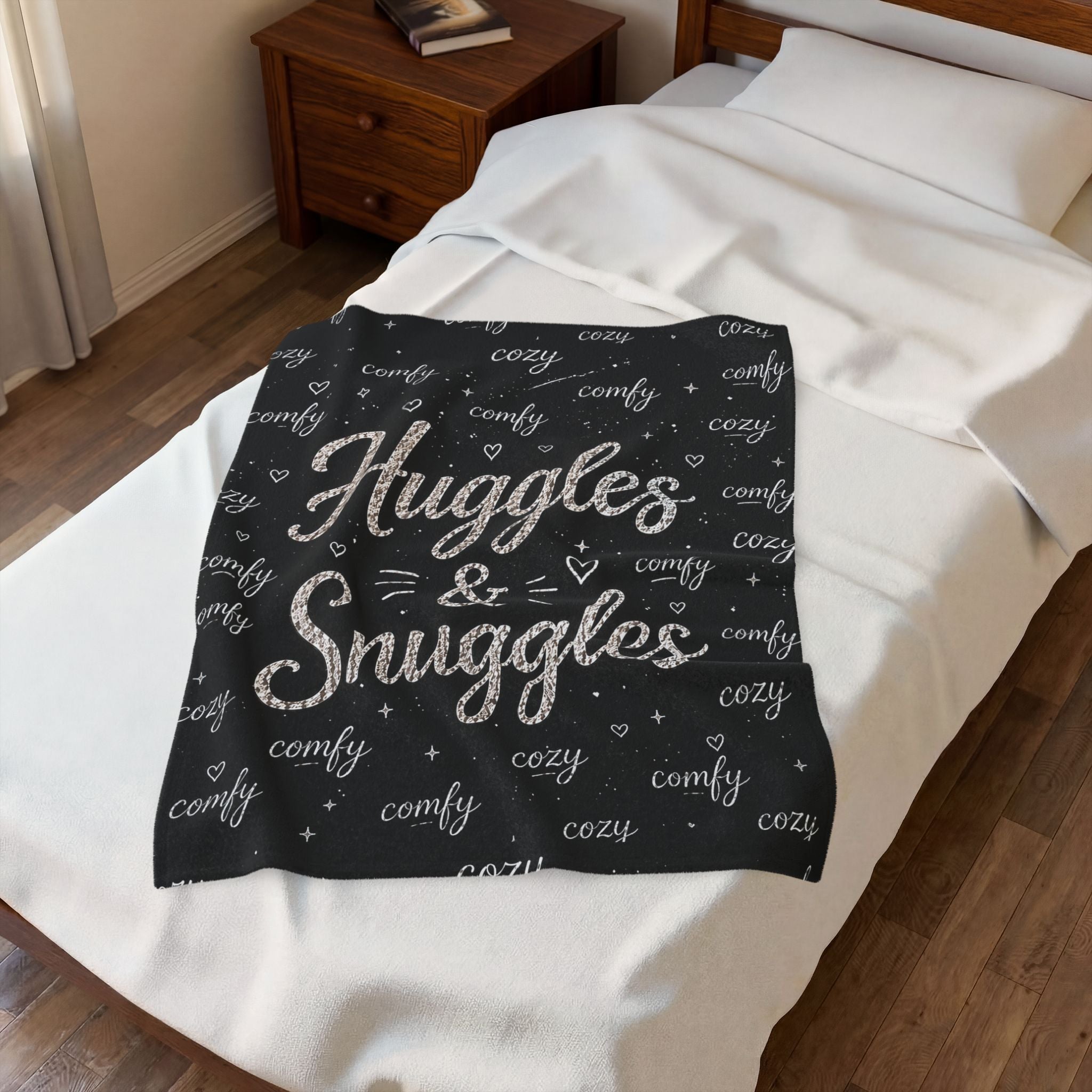 Huggles & Snuggles Velveteen Plush Blanket — Cozy Cozy Comfy Throw for Home, Gifts & Winter