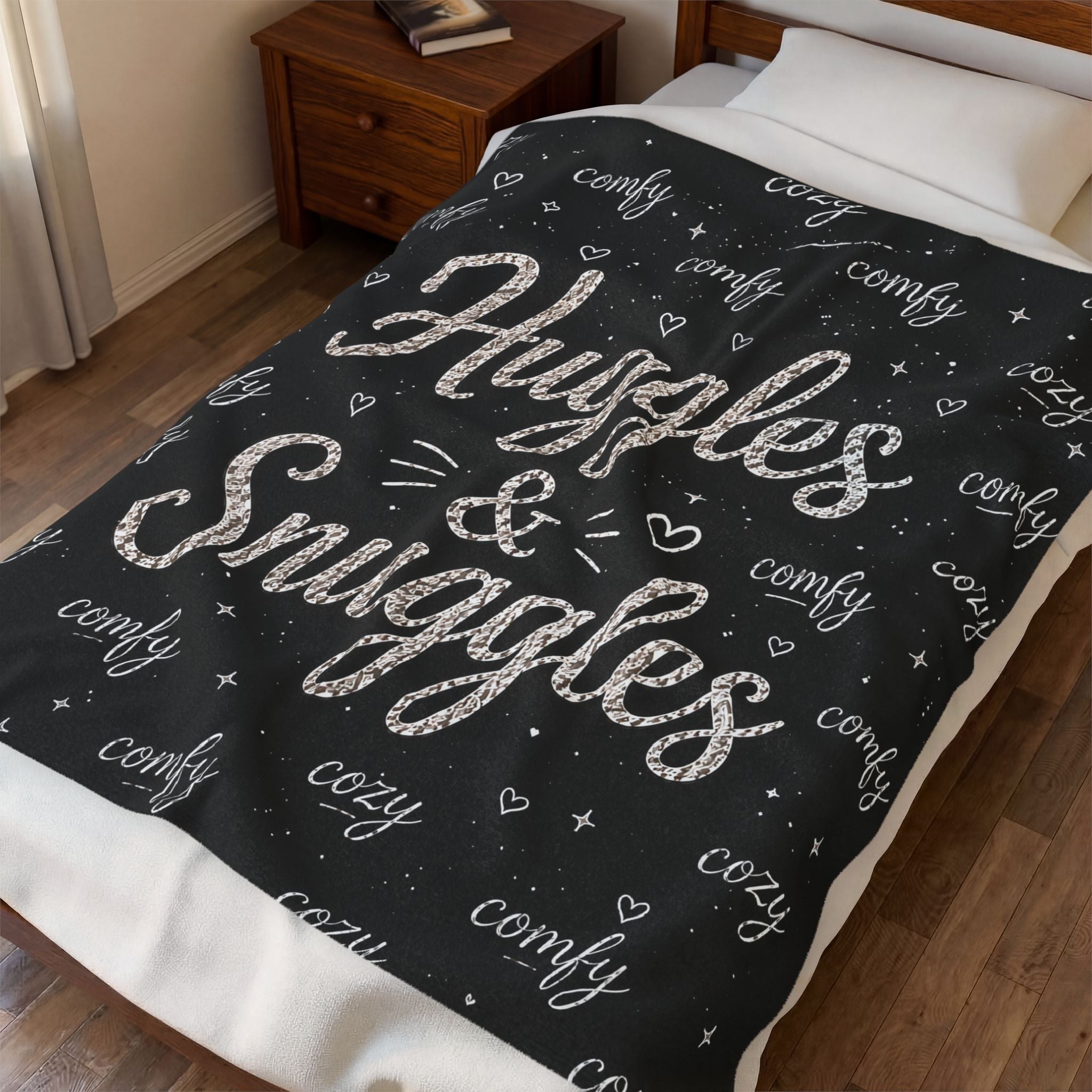 Huggles & Snuggles Velveteen Plush Blanket — Cozy Cozy Comfy Throw for Home, Gifts & Winter