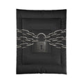 Black Padlock & Chains Comforter - Gothic Bedroom Bedding