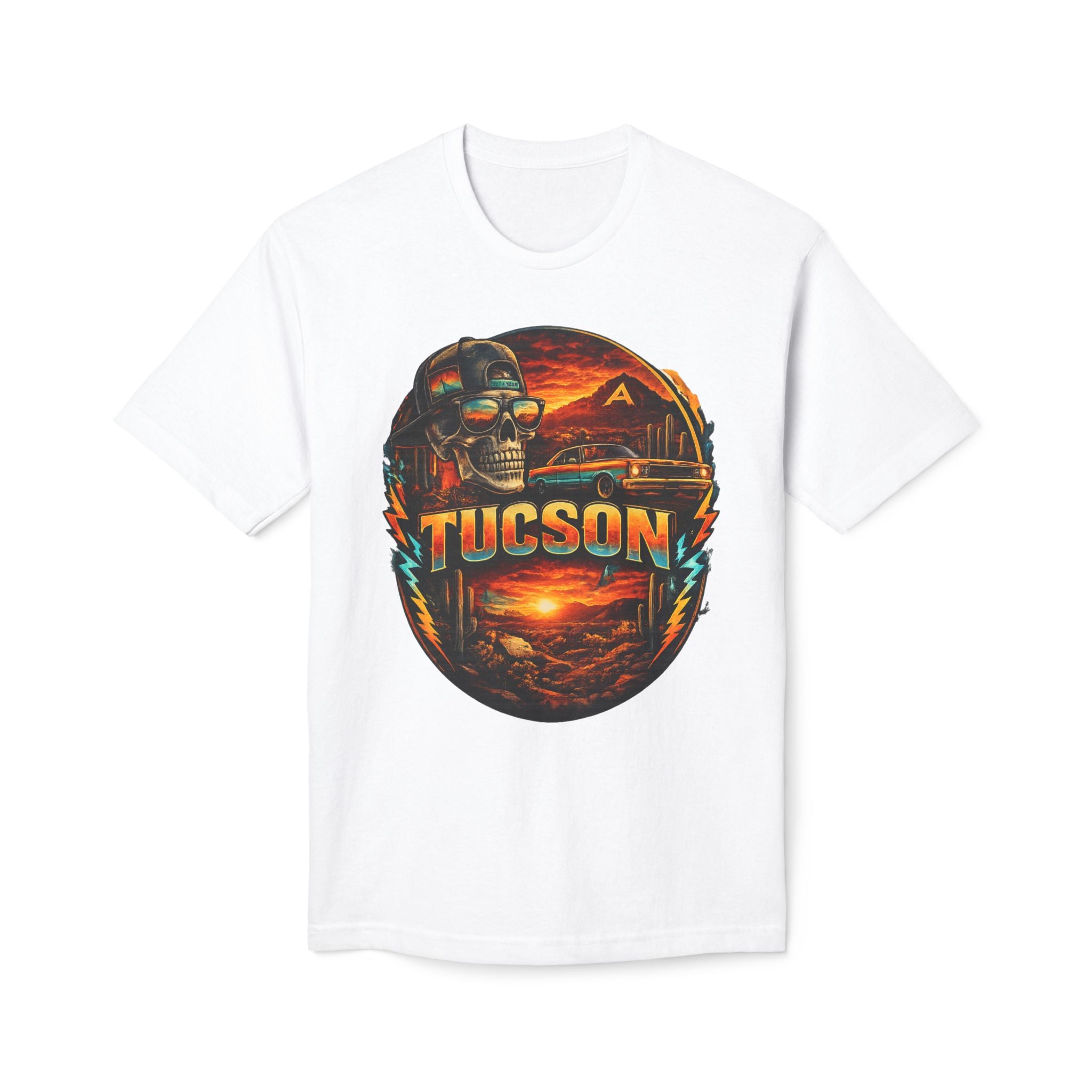 Tucson Desert Sunset Skull T-Shirt