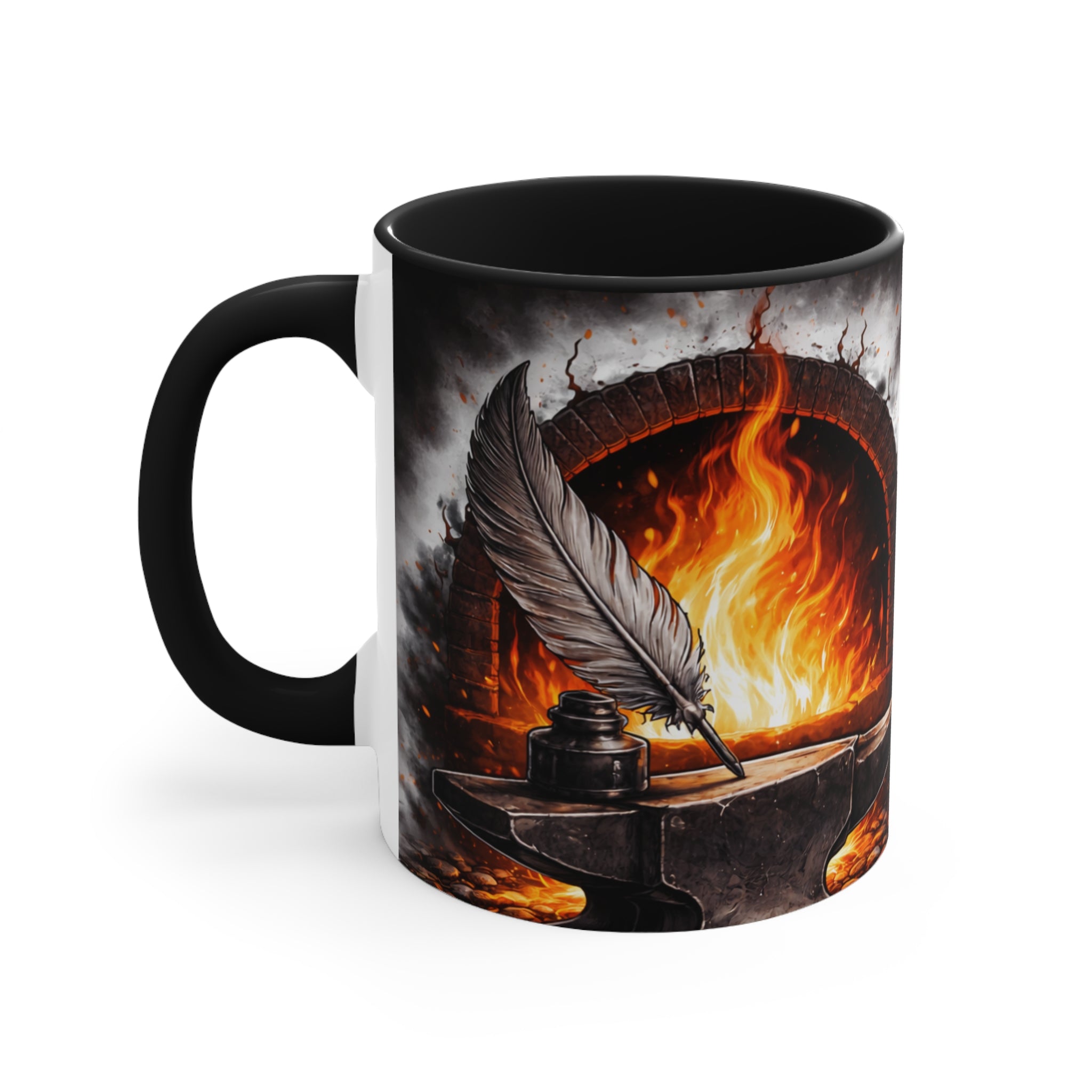 Black Interior Accent Mug — Fantasy Forge Fireplace Design