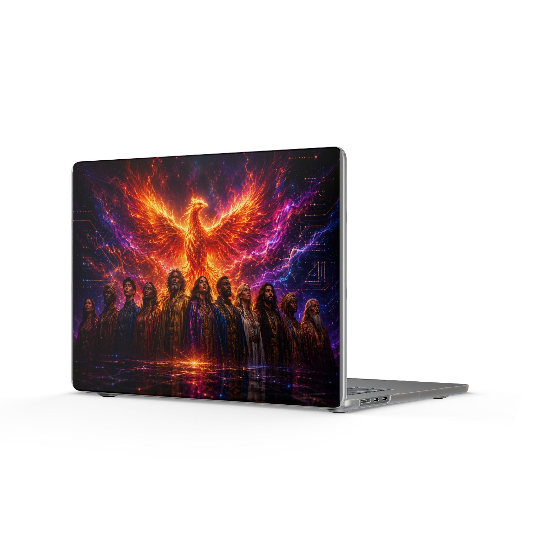 Phoenix Rising Matte MacBook Case — Fiery Fantasy Laptop Skin