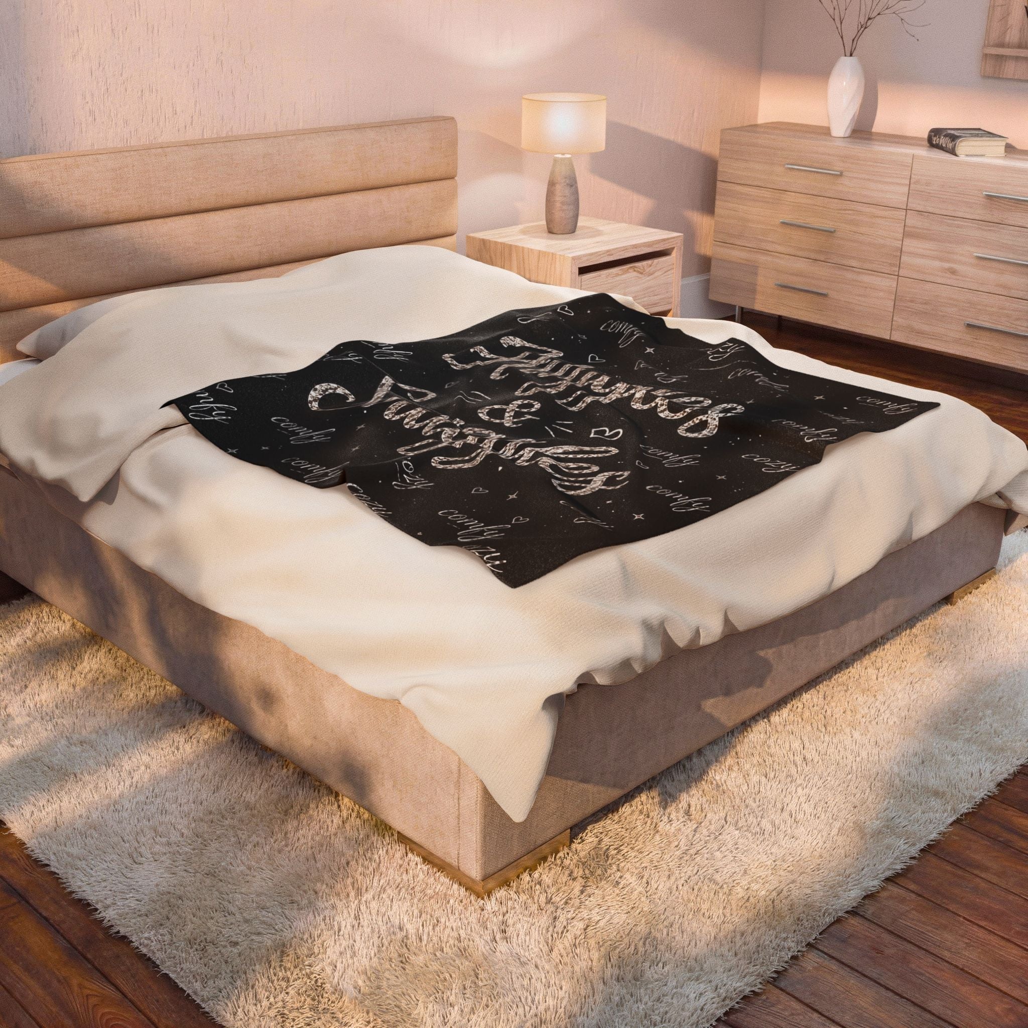 Huggles & Snuggles Velveteen Plush Blanket — Cozy Cozy Comfy Throw for Home, Gifts & Winter