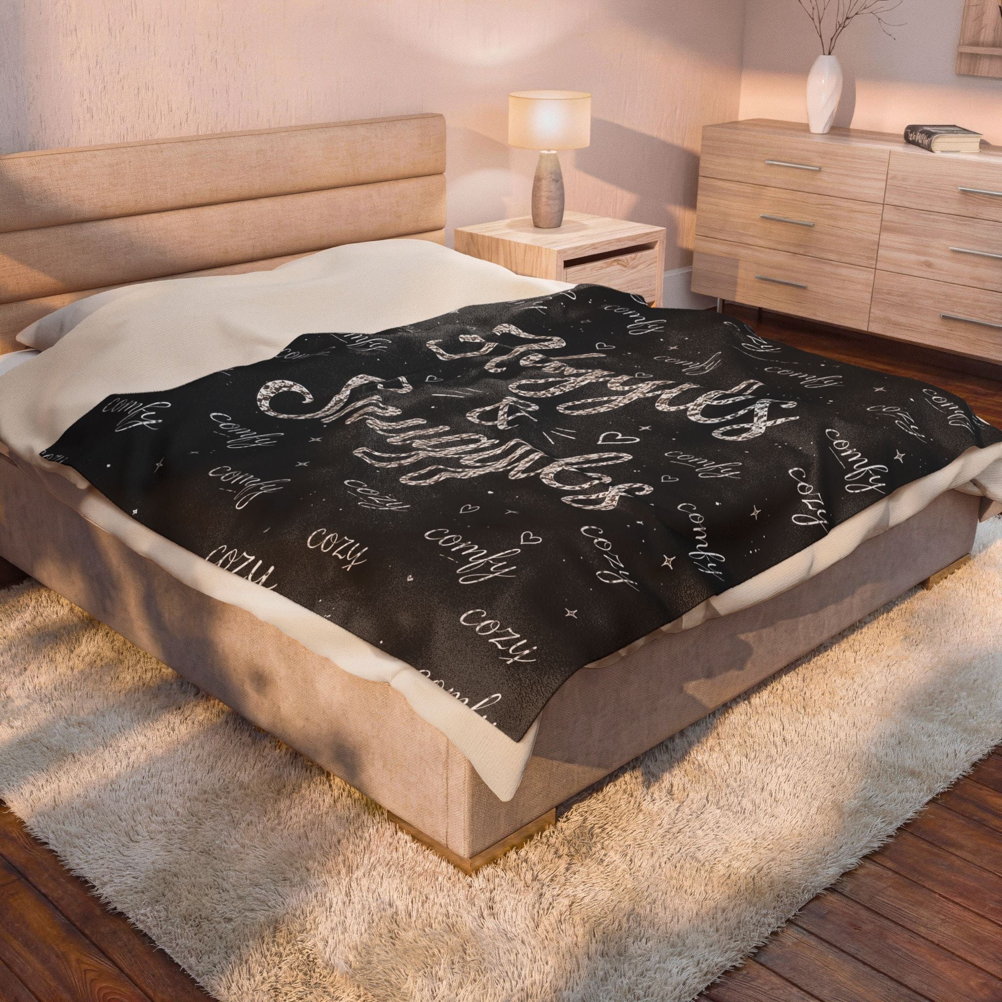 Huggles & Snuggles Velveteen Plush Blanket — Cozy Cozy Comfy Throw for Home, Gifts & Winter