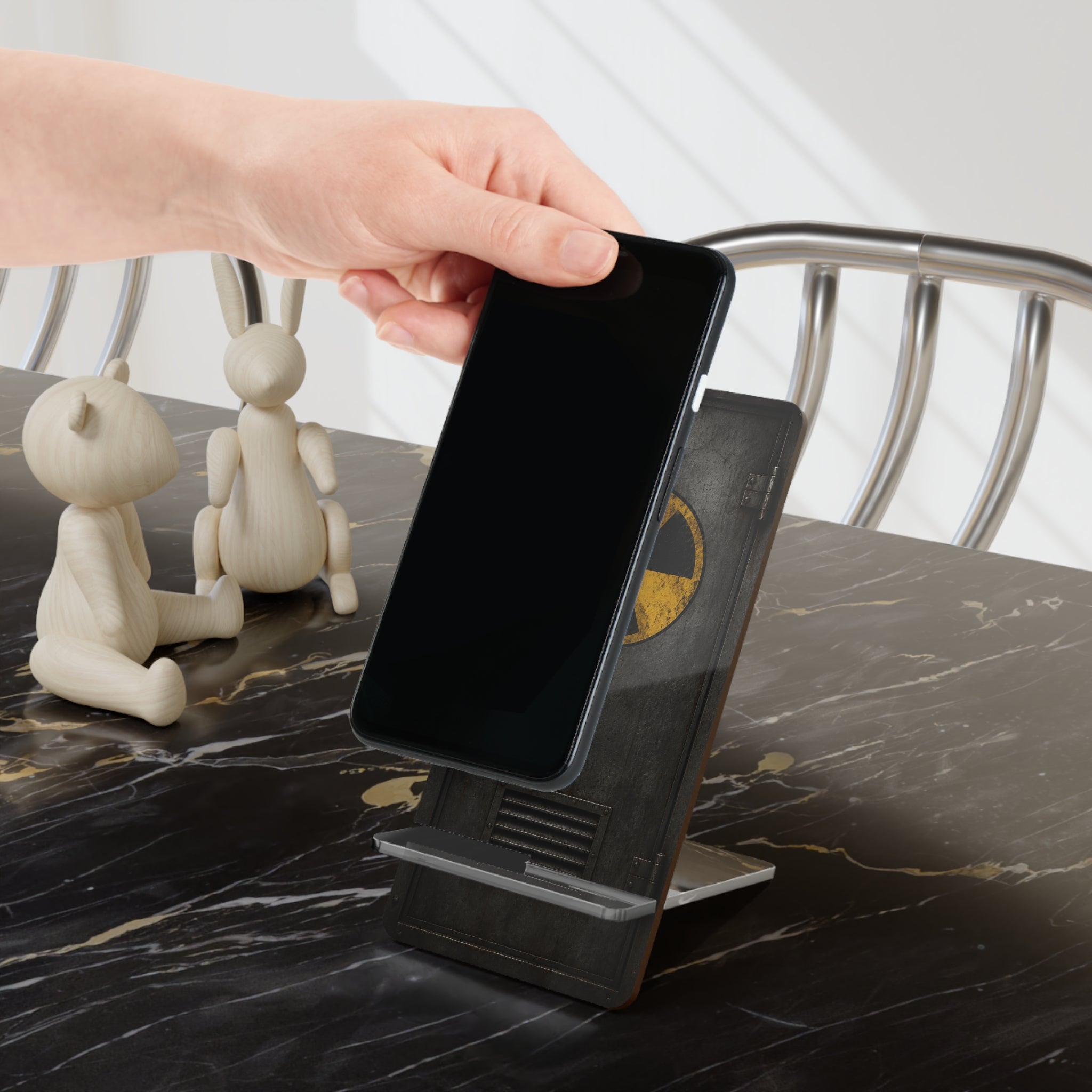 Apocalyptic Nuclear Door Design Mobile Display Holder
