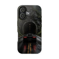 Racing Tunnel Phone Case — Dark Sports Car Rain Road Protective Case
