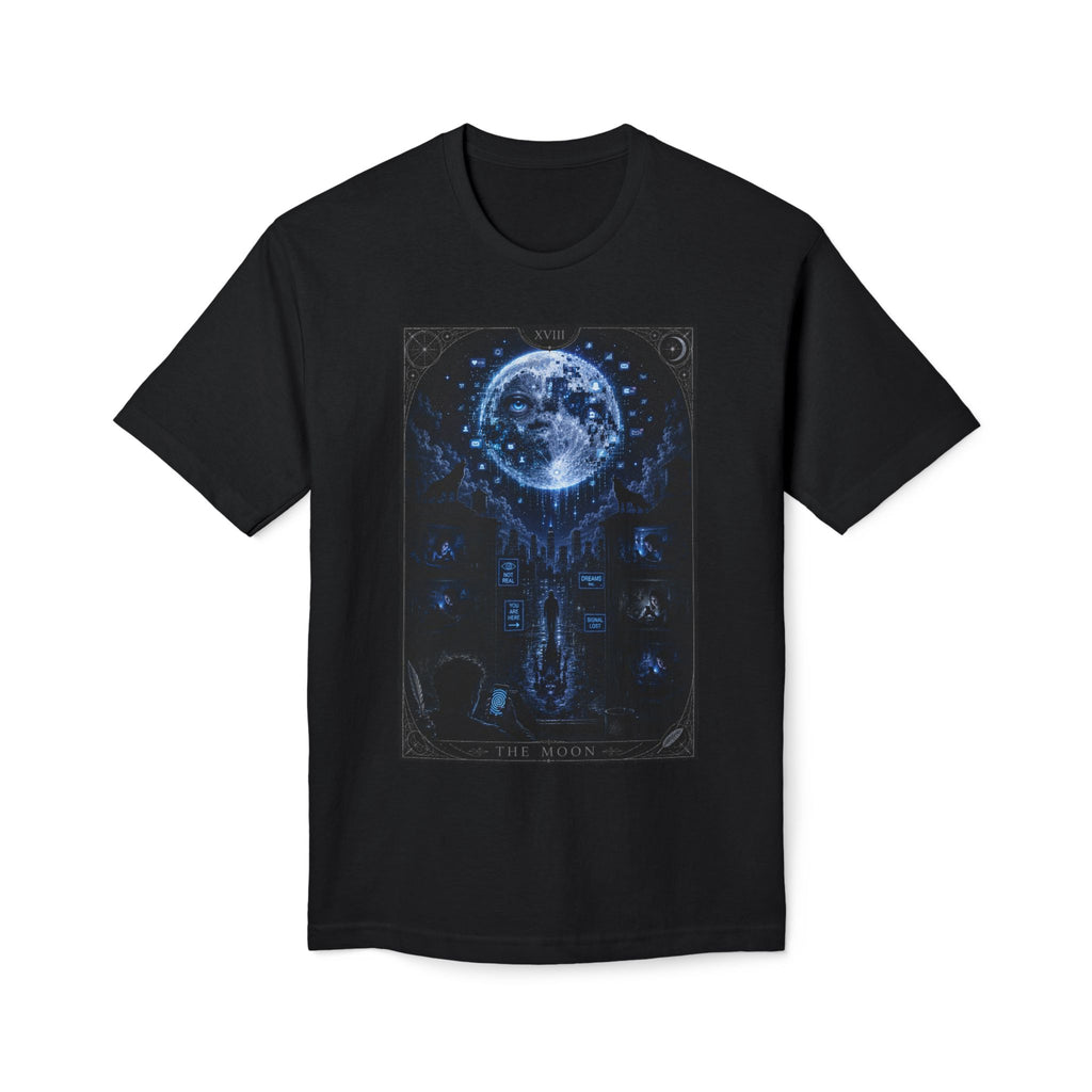 Moon Tarot T-Shirt — Celestial Blue Moon Graphic Tee