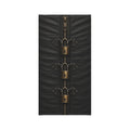 Leather Zipper & Padlock Neck Gaiter - Steampunk Face Scarf