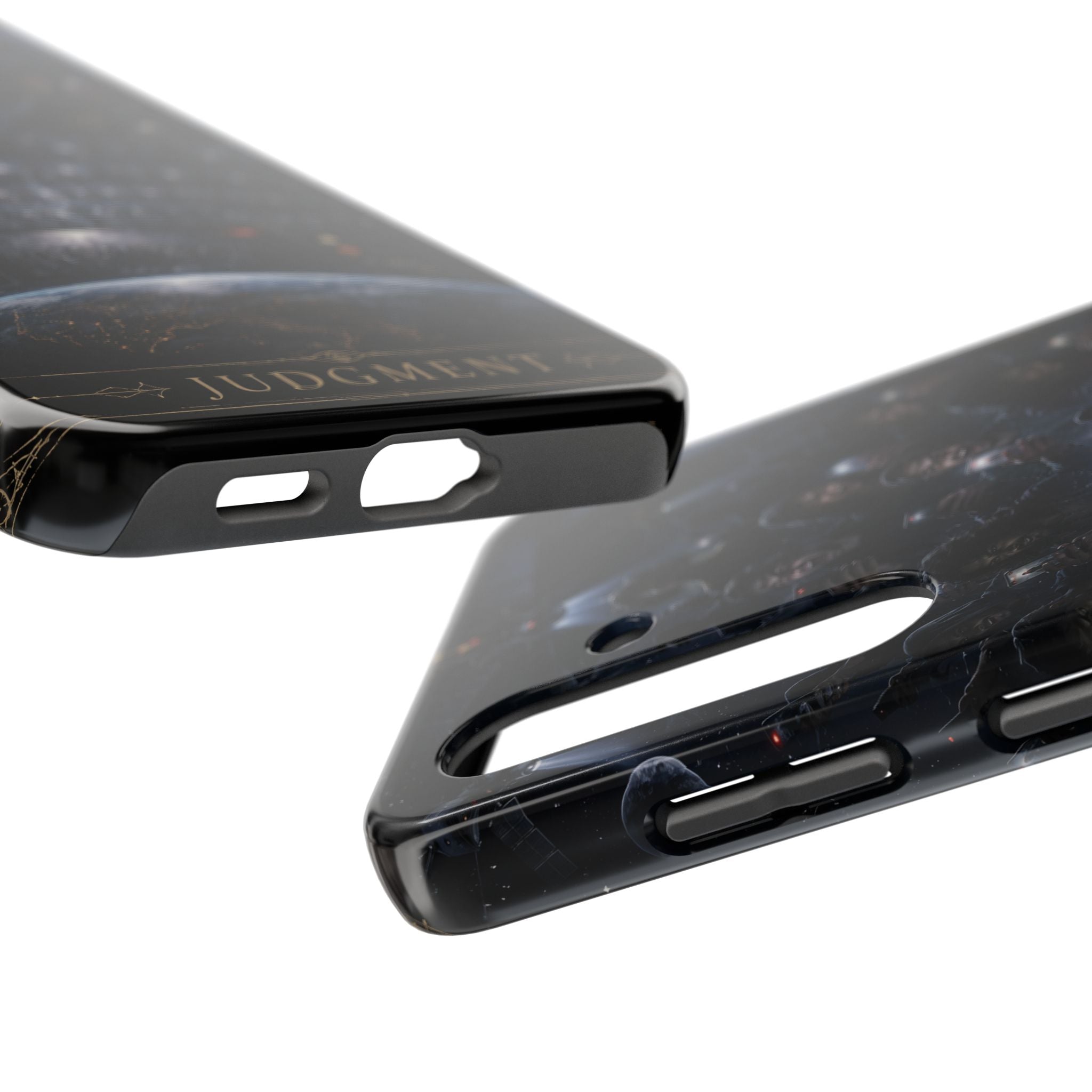Judgment Graphic Phone Case — Dark Apocalyptic Space Design, Tough Protective Cover