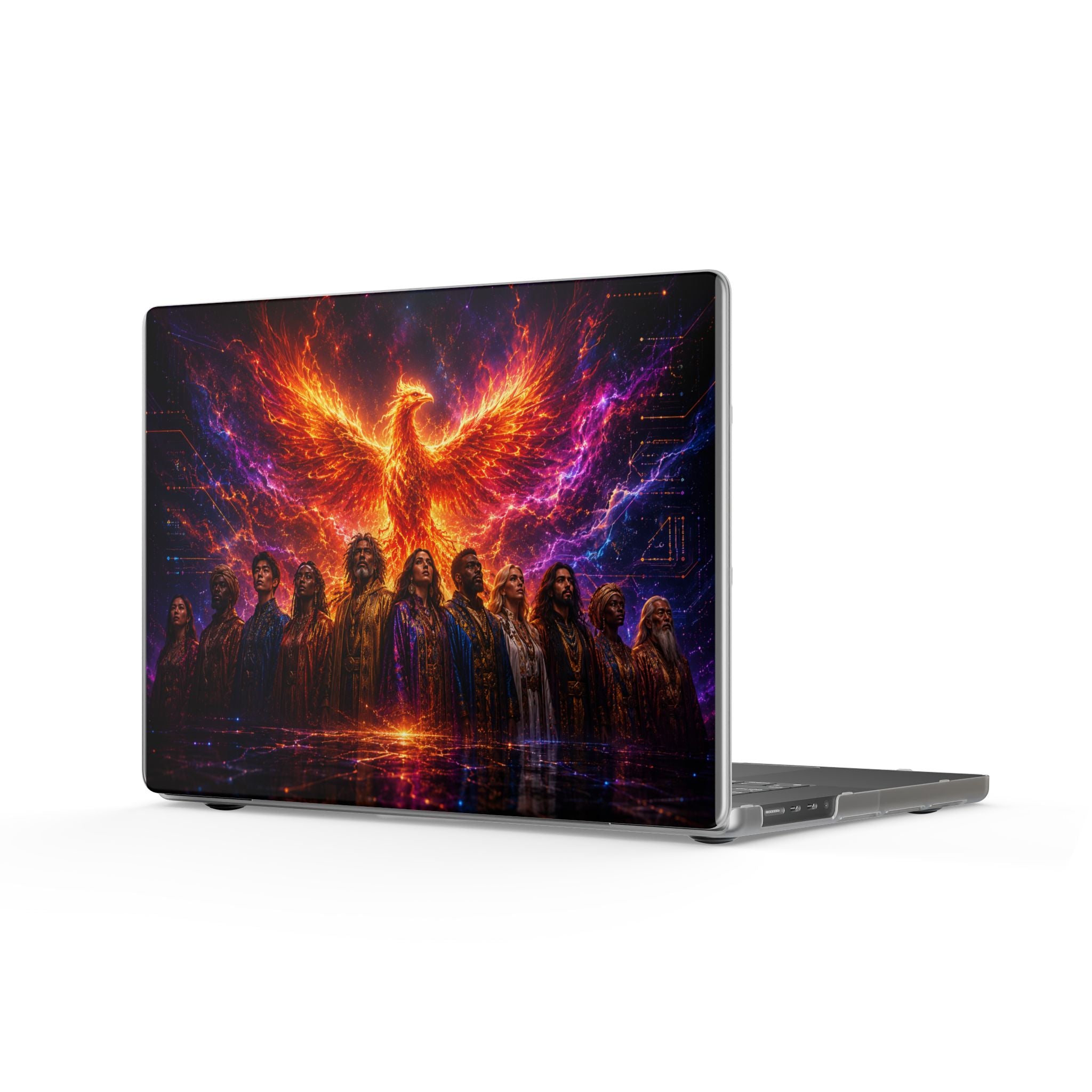Phoenix Rising Matte MacBook Case — Fiery Fantasy Laptop Skin