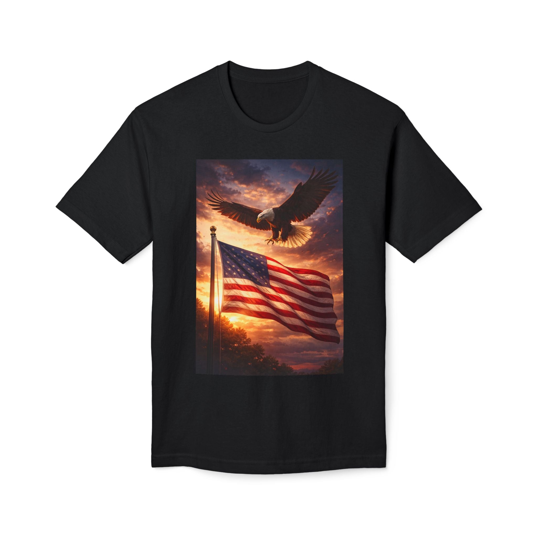 Patriotic Eagle & American Flag T-Shirt