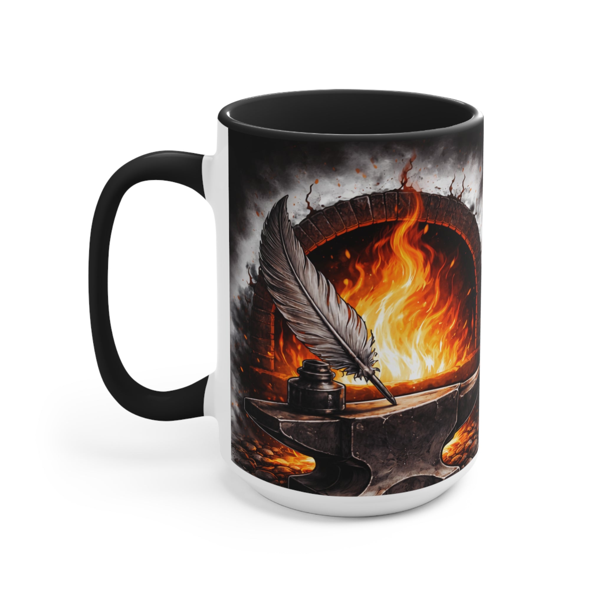 Black Interior Accent Mug — Fantasy Forge Fireplace Design
