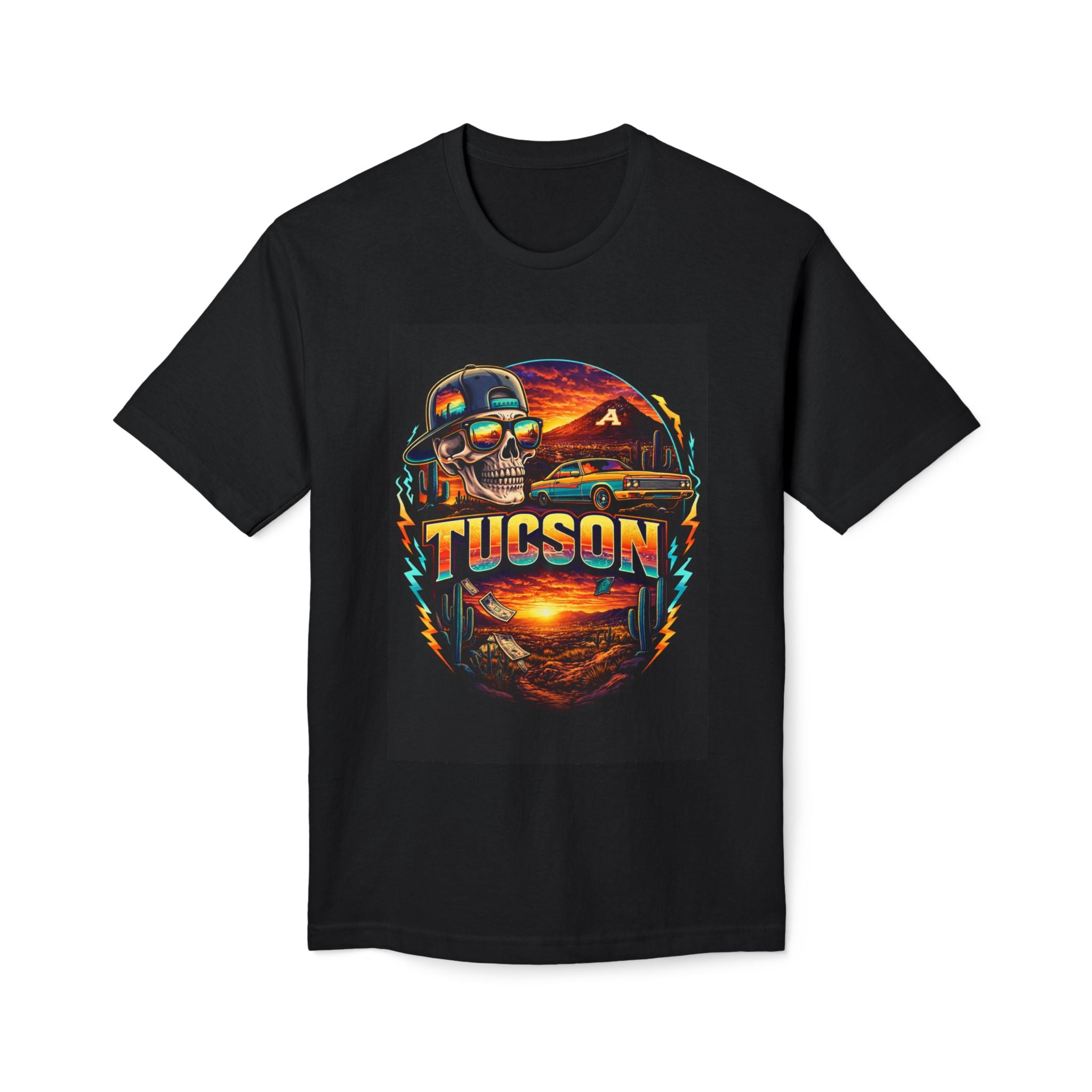 Tucson Desert Sunset Skull T-Shirt