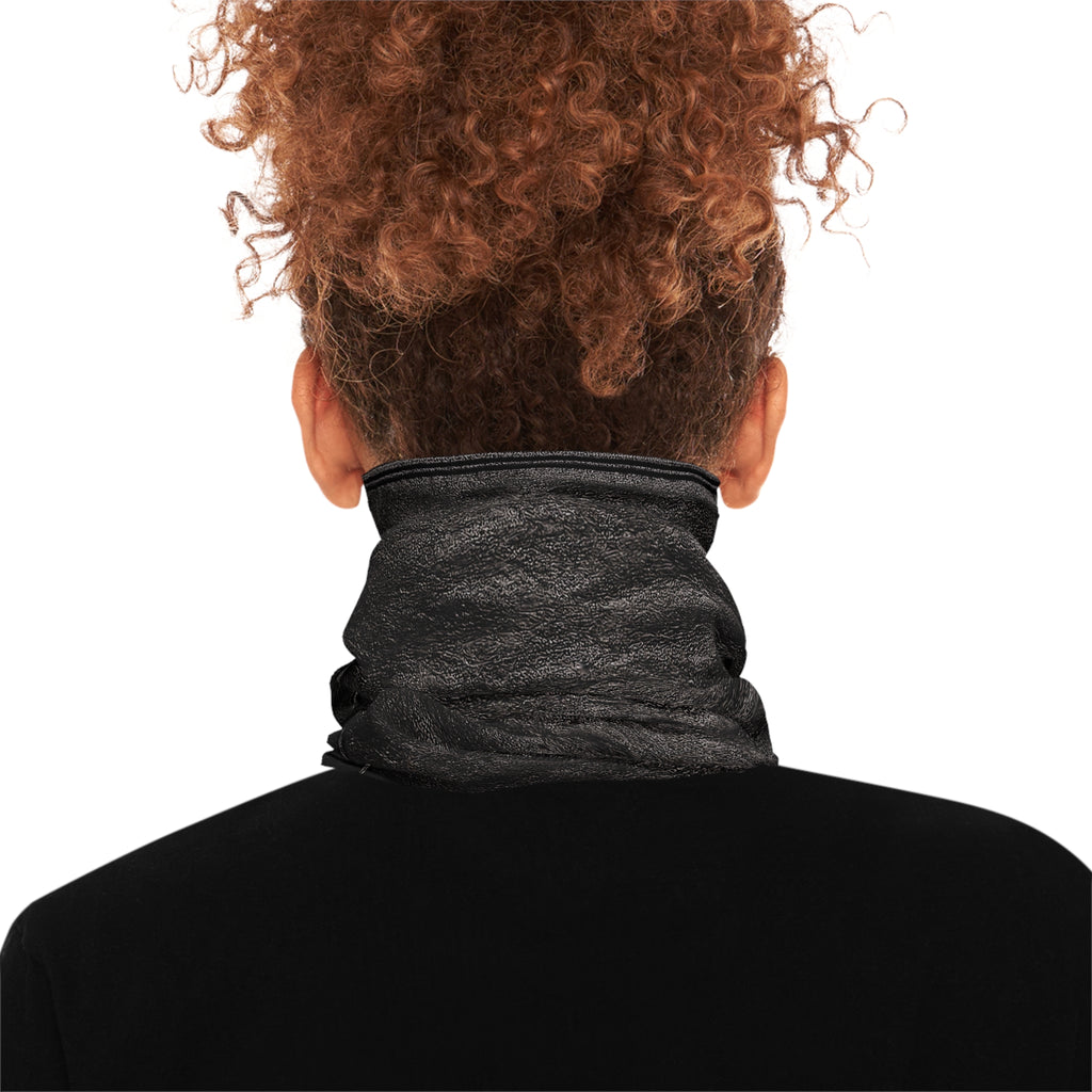 Leather Zipper & Padlock Neck Gaiter - Steampunk Face Scarf