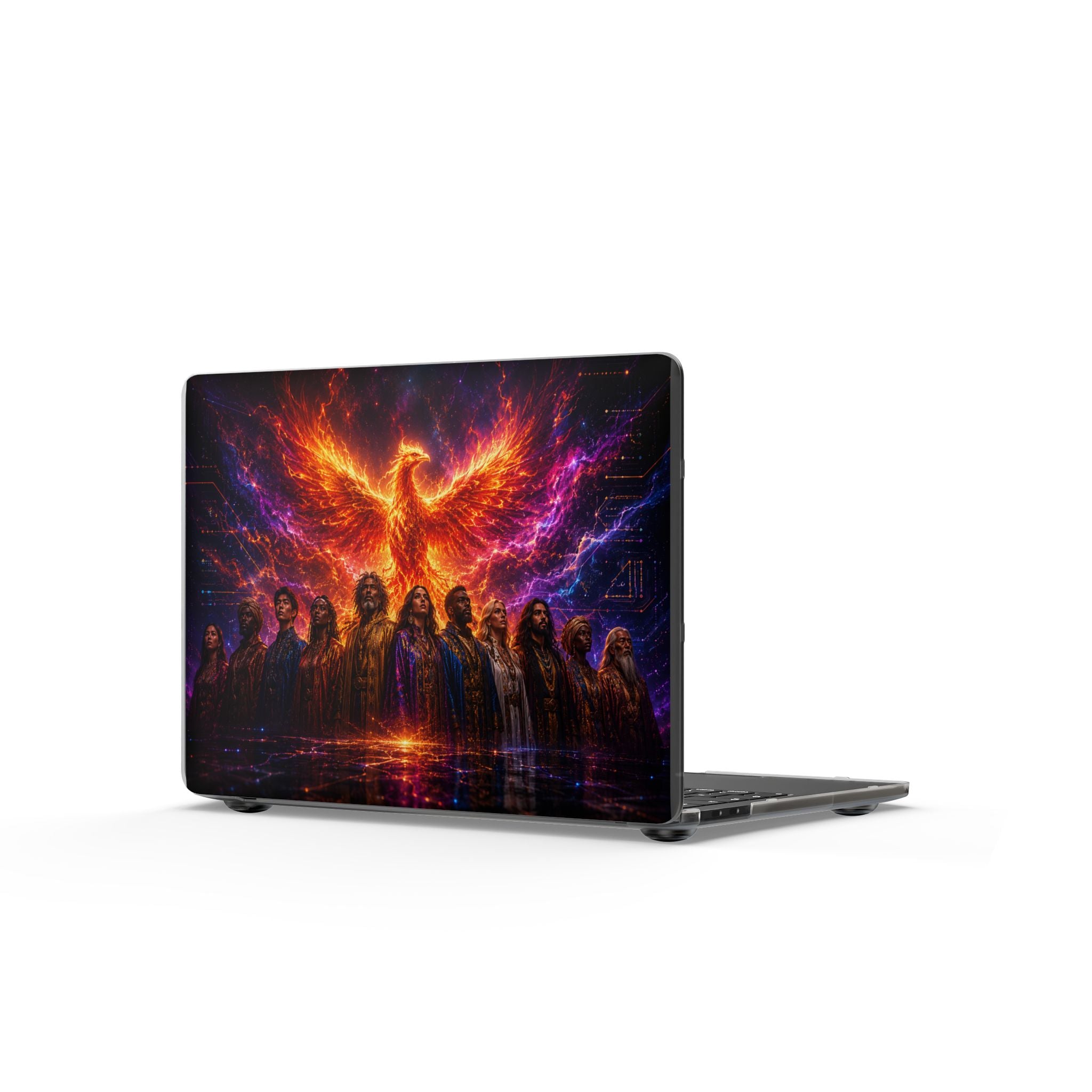 Phoenix Rising Matte MacBook Case — Fiery Fantasy Laptop Skin