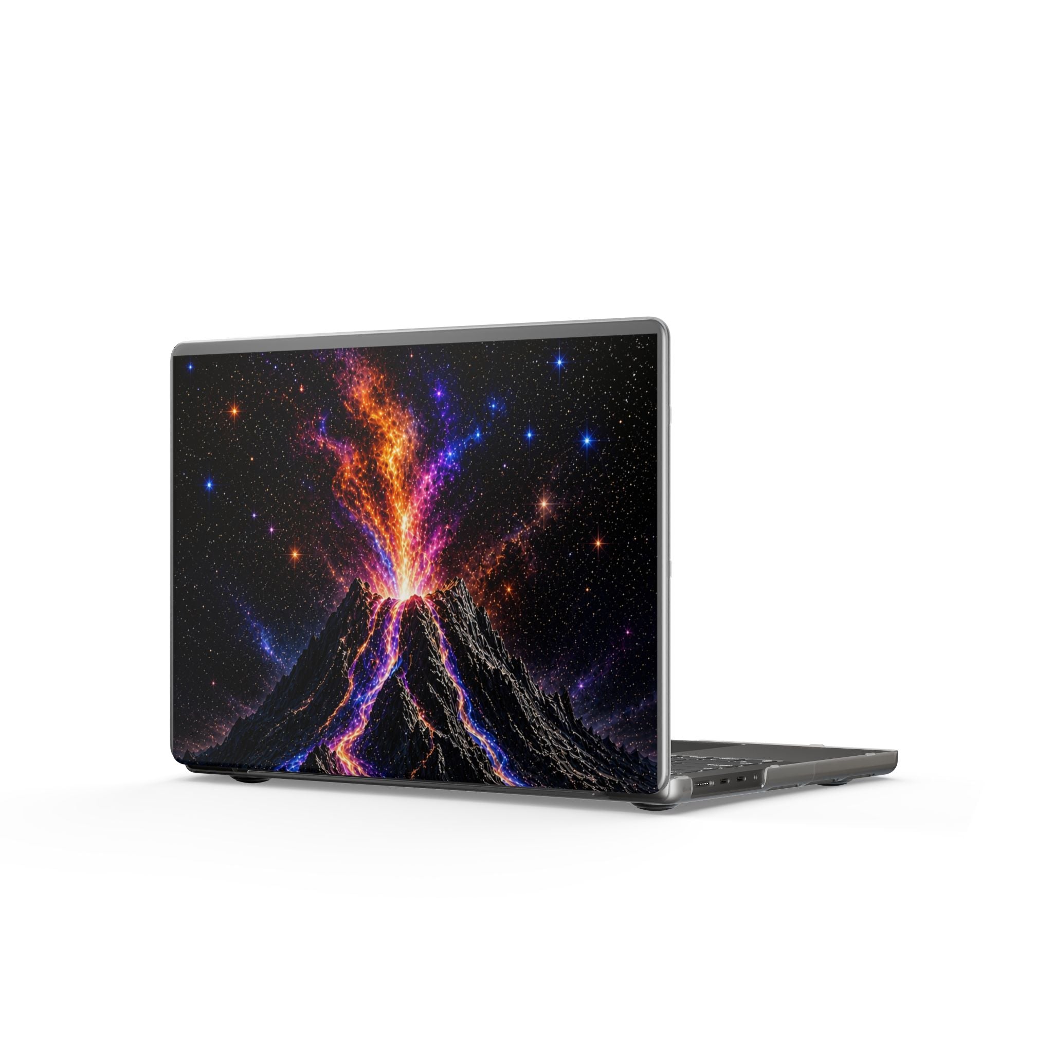 Volcanic Nebula Matte MacBook Case — Cosmic Volcano Laptop Cover