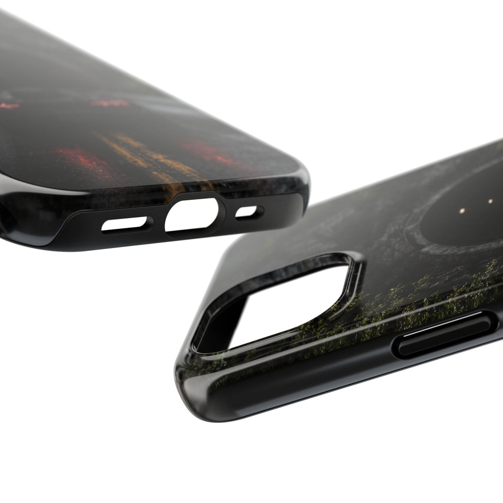 Racing Tunnel Phone Case — Dark Sports Car Rain Road Protective Case