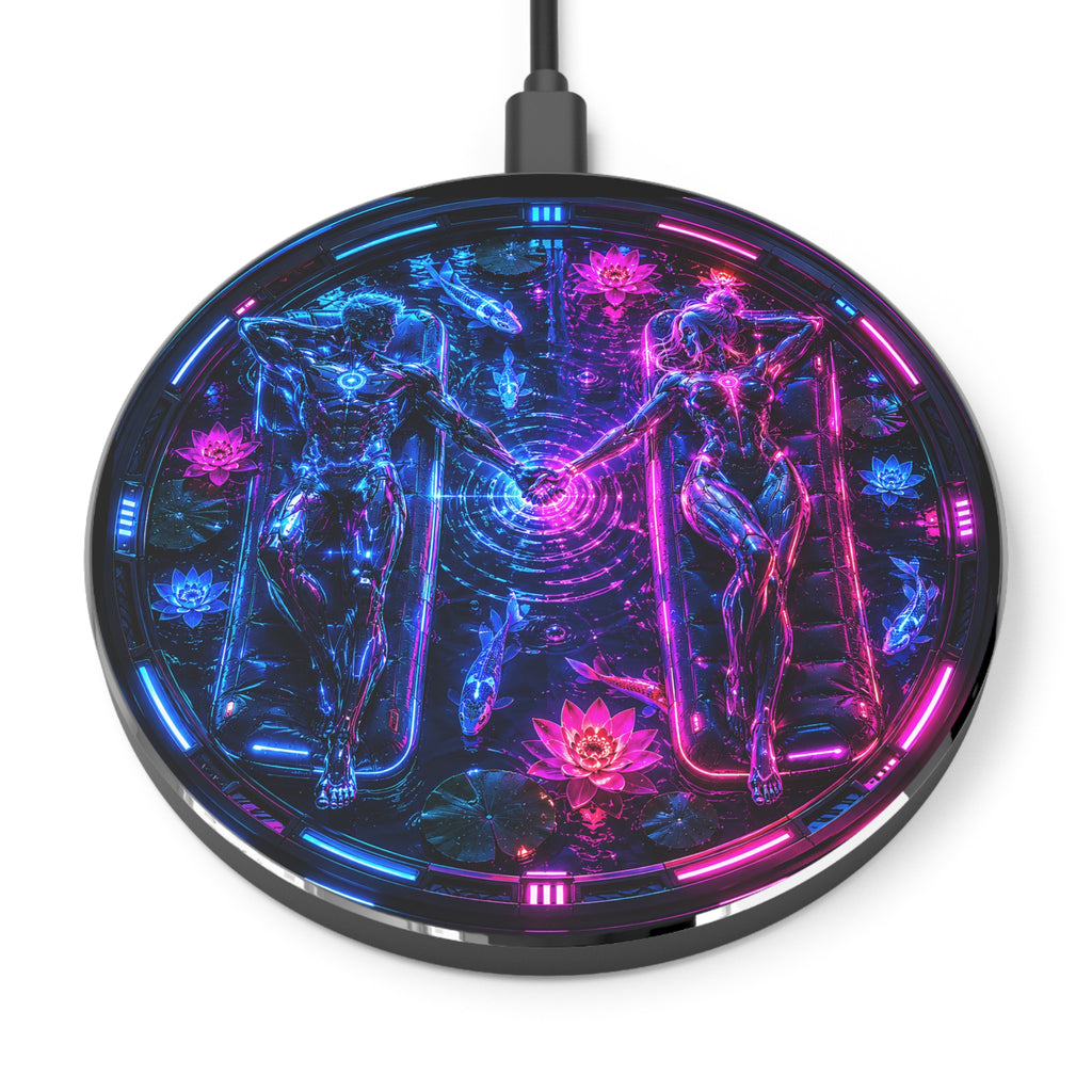 Neon Cosmic Lovers Wireless Charger