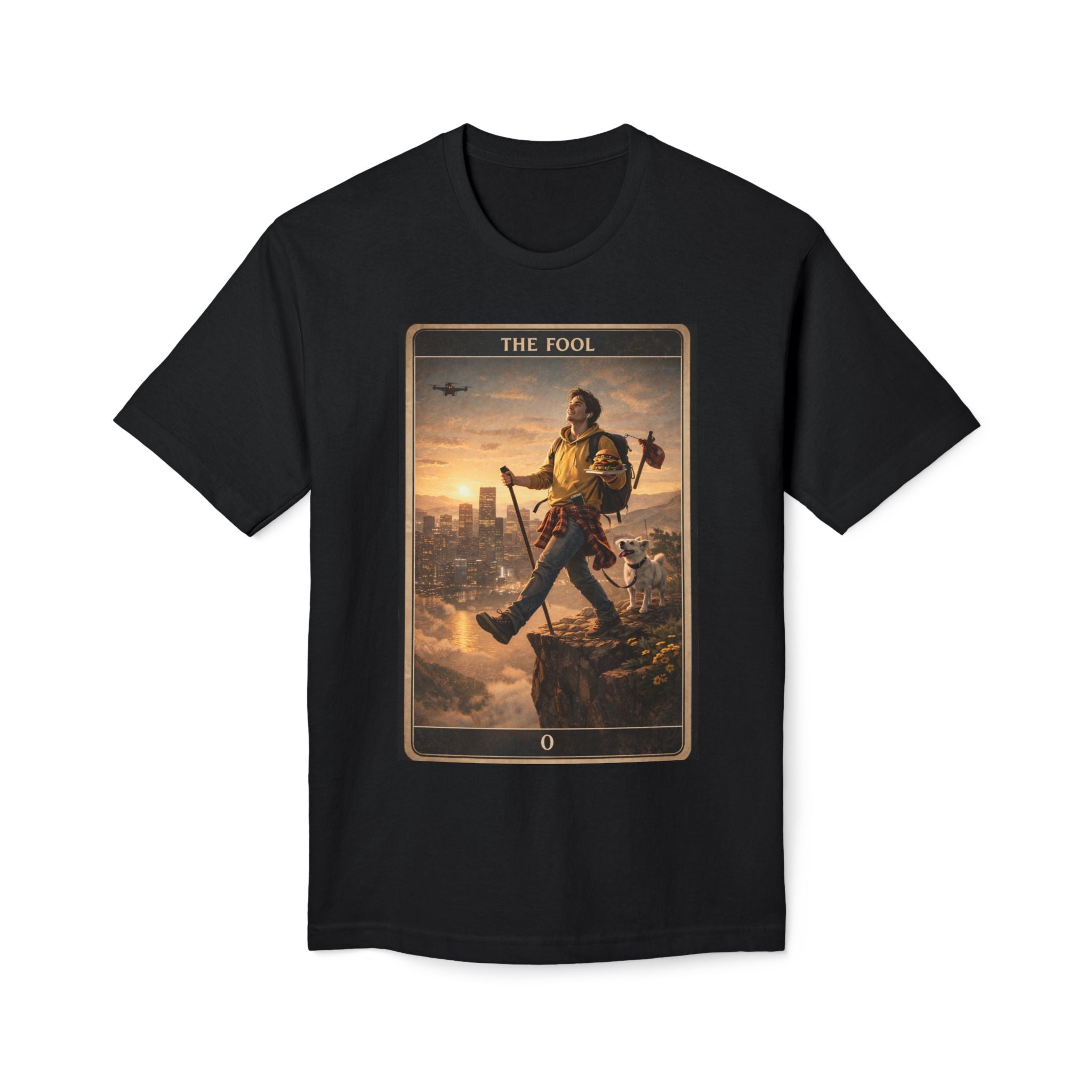 The Fool Tarot T-Shirt — Vintage Tarot Card Graphic Tee