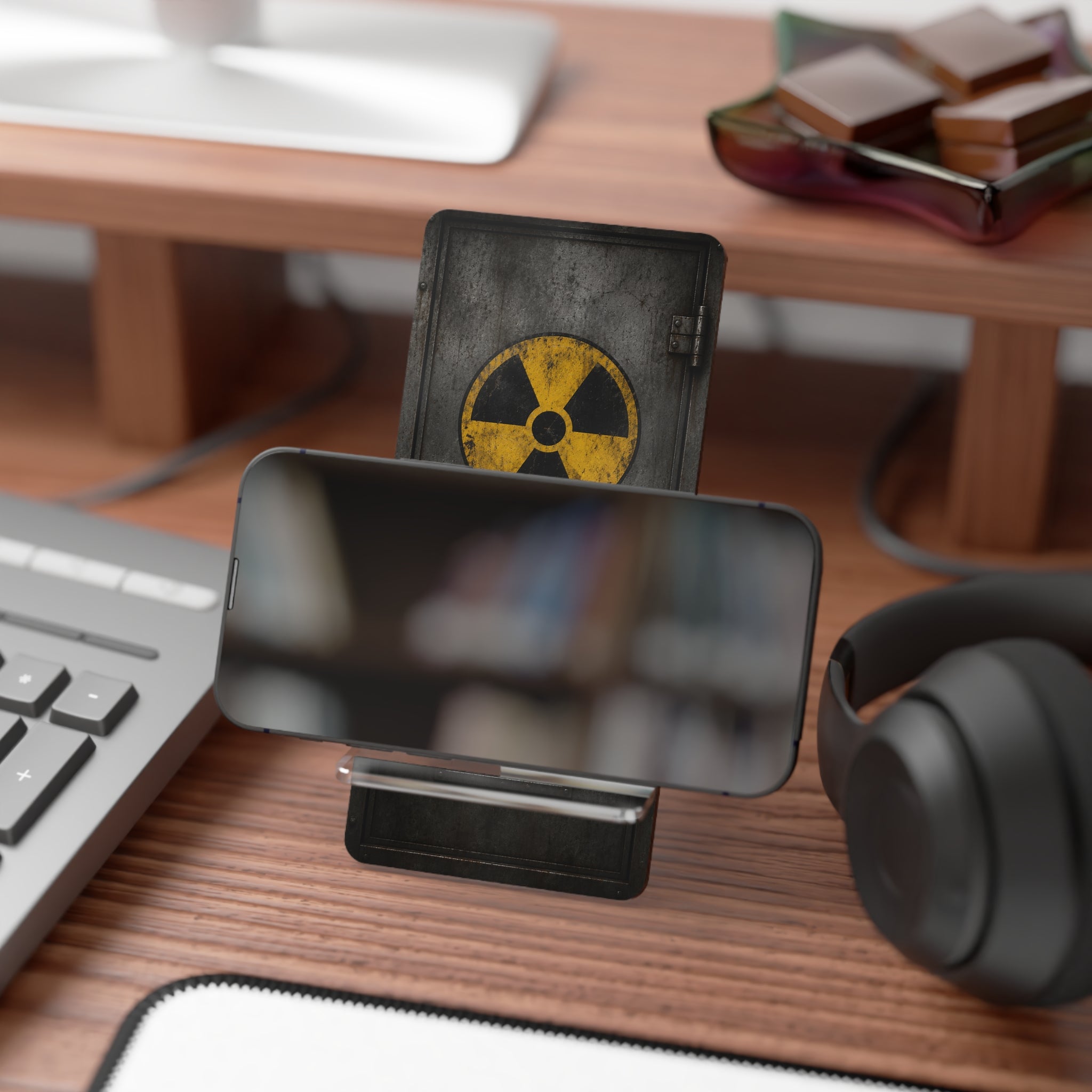 Apocalyptic Nuclear Door Design Mobile Display Holder