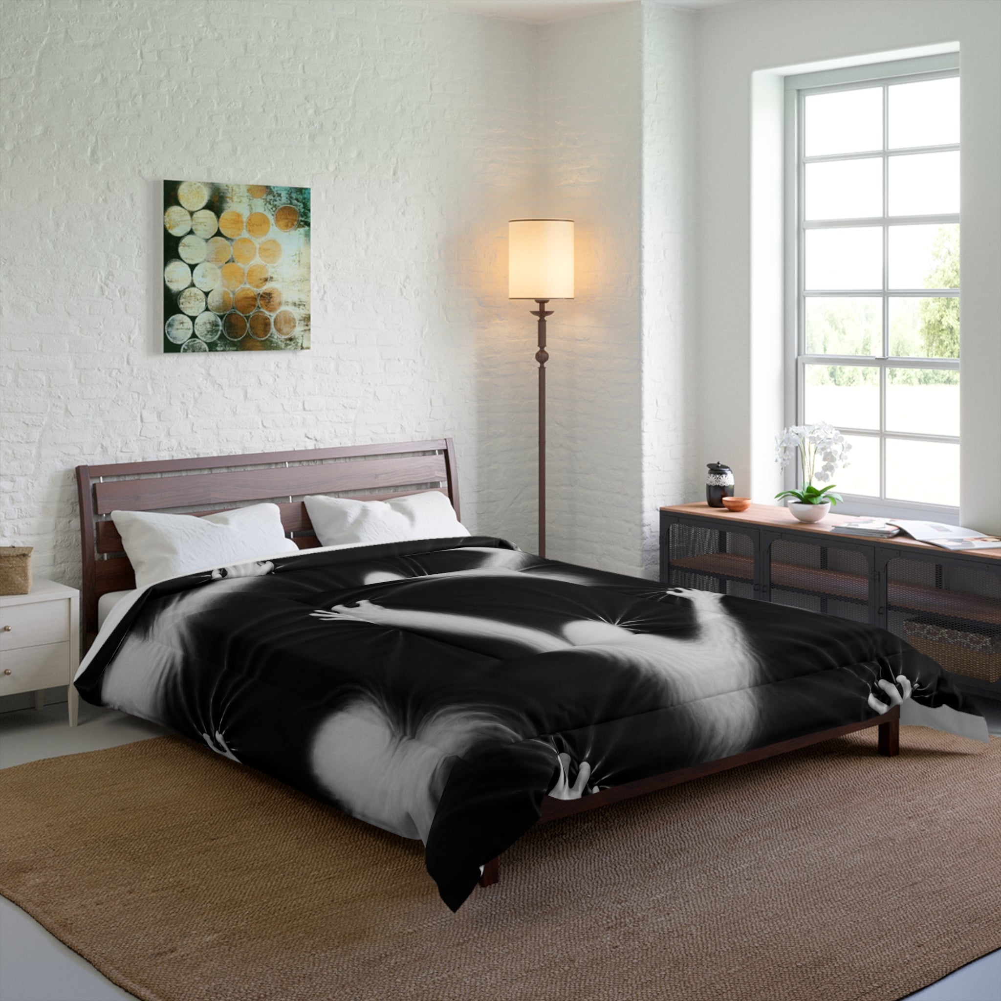 Ghostly Hands Comforter – Spooky Black Haunted Bedding for Halloween