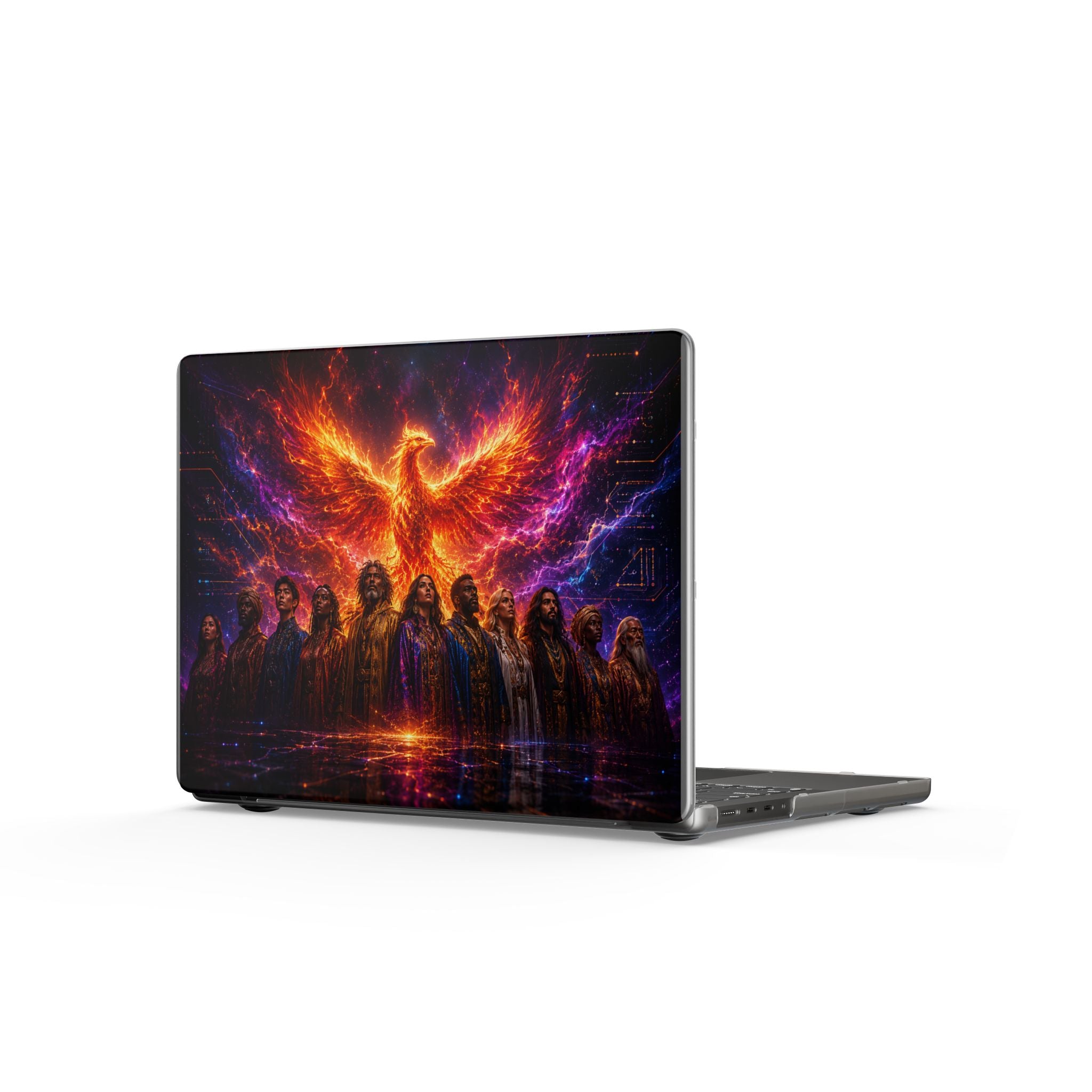 Phoenix Rising Matte MacBook Case — Fiery Fantasy Laptop Skin