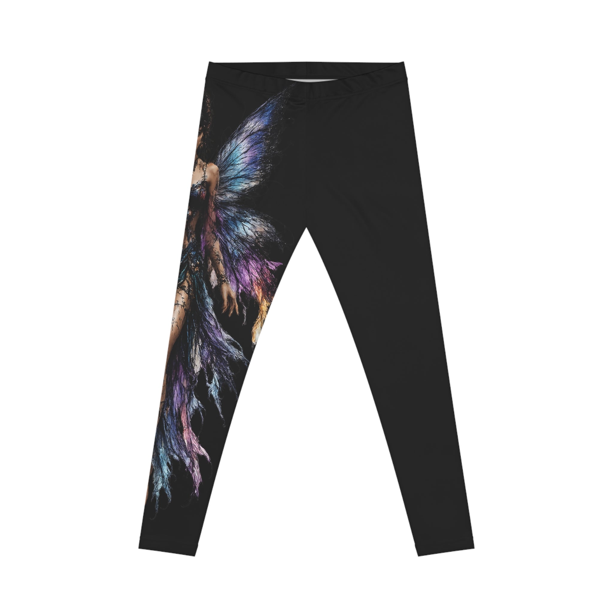 Mystic Fairy Wings Leggings — Women's Fantasy Black AOP Leggings