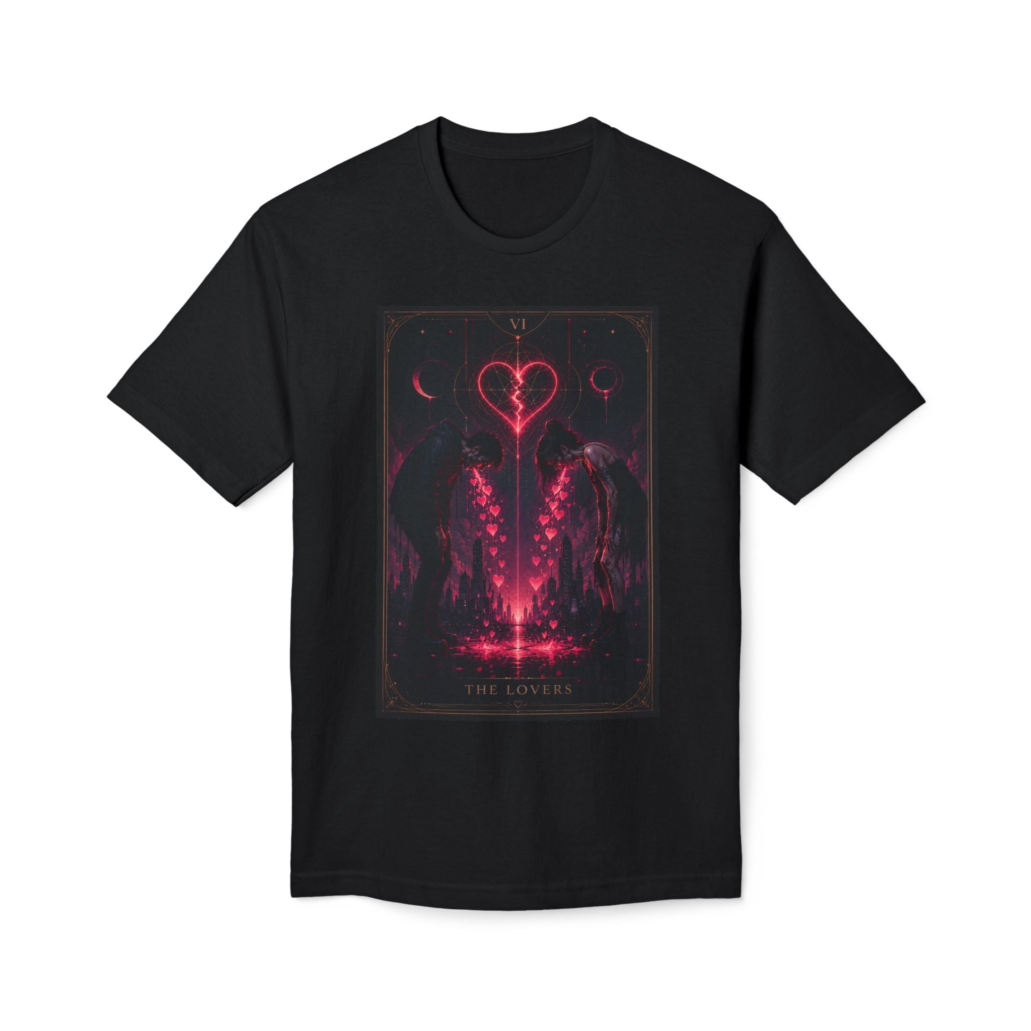 The Lovers Card T-Shirt — Gothic Romantic Valentine Tee