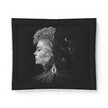 Day & Night Duality Cotton Comforter — Black Surreal Tree Face Bedding